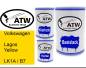 Preview: Volkswagen, Lagos Yellow, LK1A / B7: 500ml Lackdose + 500ml Klarlack + 250ml Härter - Set, von ATW Autoteile West.